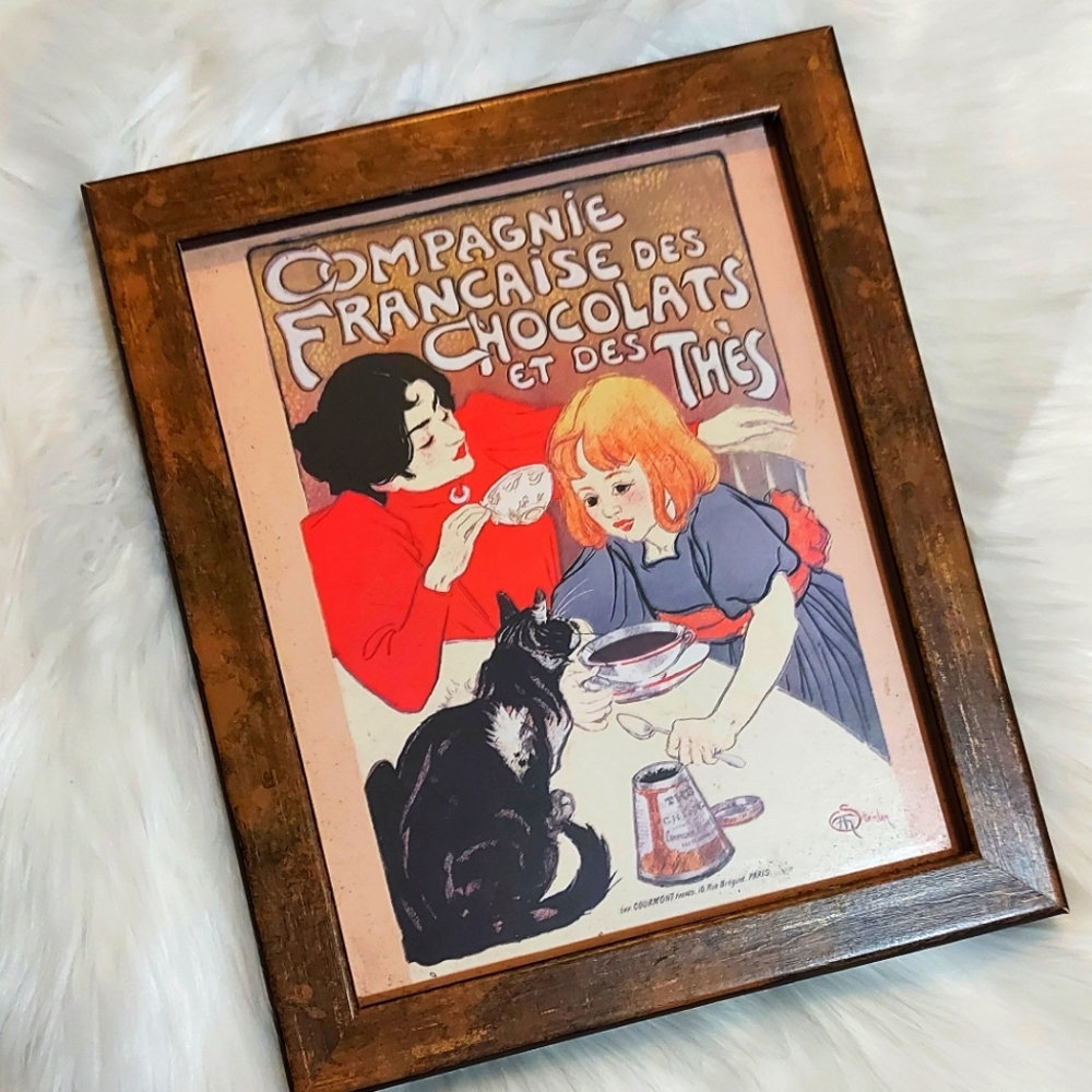4/20$ Small wall art chocolate and tea french